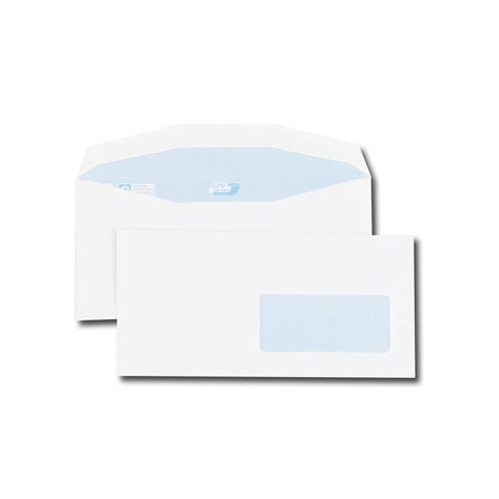 Boite de 1000 enveloppes patte trapèze blanches c6/c5 115x229 80g/m² gommées gpv