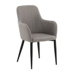 Venture Home Chaises à manger lot de 2 Comfort polyester noir et gris