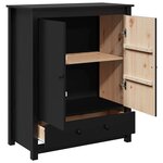 vidaXL Buffet Noir 83x41 5x100 cm Bois massif de pin