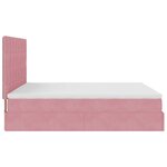 vidaXL Cadre de lit ottoman avec matelas rose 200x200 cm velours