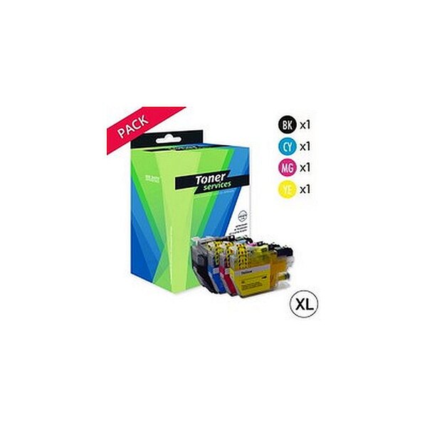 Compatible Brother LC3219XLVALBP Pack 4 Cartouches Noir et couleurs