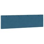 vidaXL Coussin de tête de lit Hanko bleu 180 cm velours