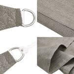 vidaXL Voile d'ombrage 160 g/m² rectangulaire gris clair 2 5x3 m PEHD