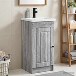 vidaXL Meuble de salle de bain avec évier Sonoma gris