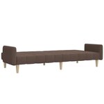 Vidaxl canapé-lit à 2 places taupe tissu