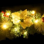 vidaXL Guirlande de Noël avec lumières LED Vert 2 7 m PVC