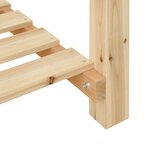 Jardinière vidaXL avec étagère 60x60x76 cm en bois massif de pin