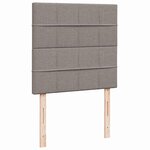 vidaXL Sommier à lattes de lit avec matelas Taupe 90x190 cm Tissu