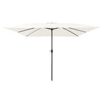 vidaXL Parasol de jardin Sable 295 x 295 x 245 cm Polyester et Acier