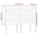 vidaXL Tête de lit avec oreilles Crème 163x23x118/128 cm Tissu