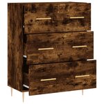 vidaXL Buffet chêne fumé 69 5x34x90 cm bois d'ingénierie