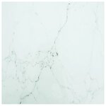vidaXL Dessus de table blanc 50x50 cm 6 mm verre trempé design marbre