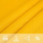 vidaXL Voile d'ombrage 160 g/m² rectangulaire jaune 3 5x5 m PEHD
