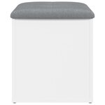 vidaXL Banc de rangement blanc 42x42x45 cm bois d'ingénierie