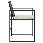 vidaXL Chaises de jardin lot de 4 avec coussins noir résine tressée