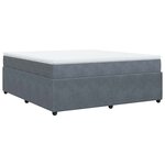 vidaXL Sommier à lattes de lit et matelas Gris foncé 180x200cm Velours