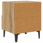 vidaXL Cabinet de chevet 2 Pièces chêne artisanal 40 x 35 x 47.5 cm