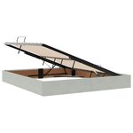 vidaXL Lit de rangement LED avec matelas Gris clair 180 x 200 cm