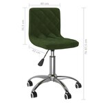 vidaXL Chaises pivotantes à manger lot de 2 Vert foncé Velours