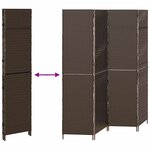 vidaXL Paravent Pliant Manuel Marron 195 x 180 cm polyrotin