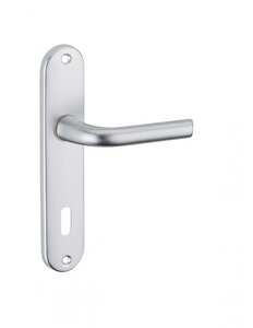 THIRARD - Ensemble de poignées pour porte intérieure Leto trou de clé  carré 7mm  entr'axes 165mm  argent - THIRARD