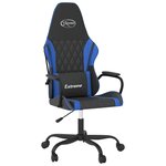vidaXL Chaise de jeu Noir et bleu Similicuir