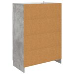 vidaXL Buffet Gris béton 66 x 34 5 x 92 cm Bois d'ingénierie