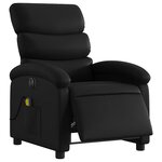 vidaXL Fauteuil de massage inclinable électrique noir similicuir