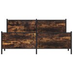 vidaXL Cadre de lit en métal sans matelas chêne fumé 180x200 cm