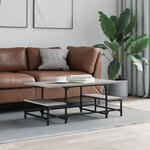 vidaXL Table basse sonoma gris 100x50 5x40 cm bois d'ingénierie