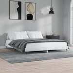 vidaXL Cadre de lit blanc brillant 150x200 cm bois d'ingénierie