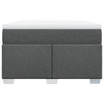 vidaXL Sommier à lattes de lit avec matelas gris foncé 120x190cm tissu