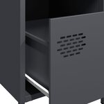 vidaXL Tables de chevet 2 Pièces anthracite 35x39x43 5 cm acier