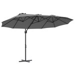 vidaXL Parasol cantilever de jardin Anthracite 372 x 198 x 253 cm