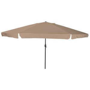 vidaXL Parasol de jardin Taupe 395 x 395 x 245 cm Polyester et Acier