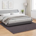 vidaXL Tapis de surface Carré HUARTE Anthracite 240 x 240 cm Polyester