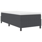 vidaXL Lit à ressorts avec matelas gris foncé - 100 x 200 cm  tissu cordon