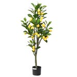 vidaXL Citronnier artificiel 136 feuilles 120 cm vert