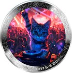 Monnaie DJ CAT AI-NIMALS 1 Oz Argent 1000 Francs Cameroon 2025