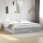 vidaXL Cadre de lit sans matelas sonoma gris 200x200 cm