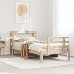 vidaXL Cadre de lit avec tête de lit sans matelas 75x190 cm