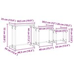 vidaXL Table basse gigogne 3 Pièces chêne artisanal 50.5 x 35 x 53 cm
