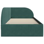 vidaXL Cadre de lit d'angle Vert foncé 80 x 200 cm Velours