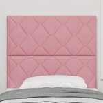 vidaXL Tête de lit LED en design Blocs diamant rose 90 cm