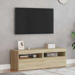 vidaXL Meubles TV avec lumières LED 2 Pièces Chêne sonoma 60x35x40 cm