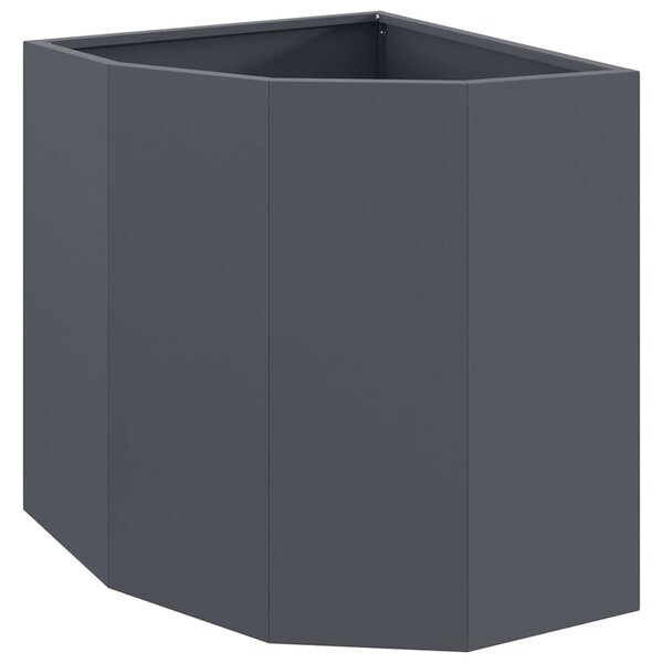 vidaXL Jardinière d'Angle Anthracite 45 x 45 x 50 cm Acier