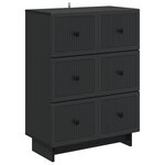 vidaXL Armoire à tiroirs 66 x 34 5 x 90 cm Bois d'ingénierie Noir