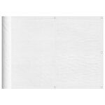 vidaXL Écran de balcon blanc 75x1000 cm 100  polyester oxford