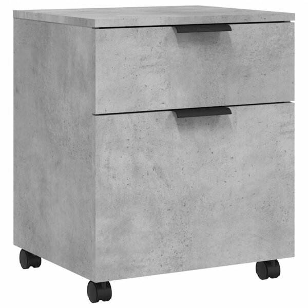 vidaXL Classeur mobile avec roues Gris béton 45x38x54 cm