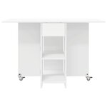 vidaXL Table à dîner 115 x 70 x 75 cm Bois d'ingénierie Blanc